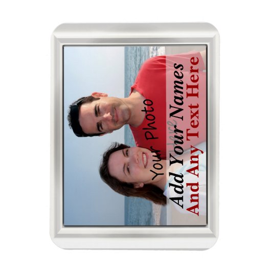 白いフレームで写真を見る柔軟な磁石 マグネット (縦)