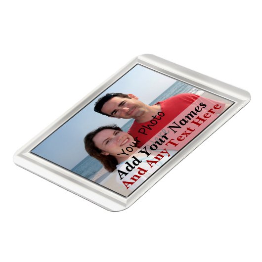 白いフレームで写真を見る柔軟な磁石 マグネット (左側)