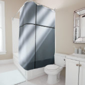 白いフロアタイル シャワーカーテン (インサイチュ)