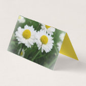 白いフロアーカスタムの水平テント折り曲げ 名刺 (裏面)