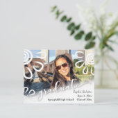 白いフローラと卒業写真 案内ポストカード (スタンド正面)