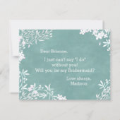 白いフローラどんな色でも私の花嫁になる 招待状 (裏面)