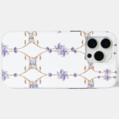 白いフローラの電話ケース Case-Mate iPhoneケース (裏面 (横))