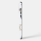 白いフローラの電話ケース iPhoneケース (左側面)