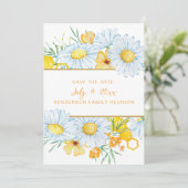 白いフローラファミリ懇親会日付の保存 招待状 (スタンド正面)