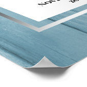 白いフローラブライダルシャワーウェルカムサイン ポスター (角)