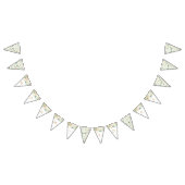 白いフローラママが旗を束ねている バンティングフラッグ (全)