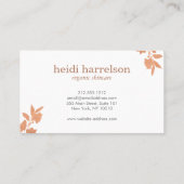 白いフローラロゴを桃に 名刺 (裏面)