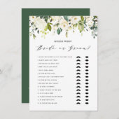 白いフローラ彼は彼女は花嫁または新郎のゲームを言った エンクロージャーカード (正面/裏面)