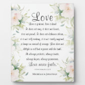 白いフローラ愛は聖書の聖句を決して破結婚らない フォトプラーク (正面)