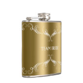 白いフローラ旋回フレーム(金ゴールド上) フラスク (右)