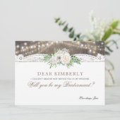 白いフローラ素朴が私の花嫁になるだろうか 招待状 (スタンド正面)