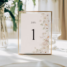 白いフローラ結婚のテーブル番号