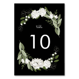 白いフローラ結婚のSprigsテーブル番号 テーブルナンバー