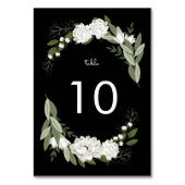 白いフローラ結婚のSprigsテーブル番号 テーブルナンバー (裏面)