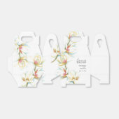 白いフローラ結婚式の引き出物ボックスパーソナライズされた フェイバーボックス (折り畳みなし)