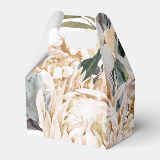 白いフローラ結婚式の引き出物ボックス フェイバーボックス (裏面サイド)