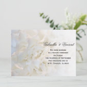 白いフローラ結婚/駆け落ち告知 案内状 (スタンド正面)