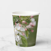 白いフローラ開花（ピンク） 紙コップ (裏面)