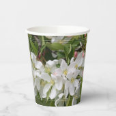 白いフローラ開花（ピンク） 紙コップ (左)