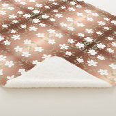 白いフローラ シェルパブランケット (3/4)