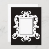 白いフローリッシュフレーム (正面/裏面)