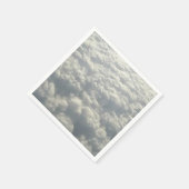 白いフワフワの雲 スタンダードカクテルナプキン (角)