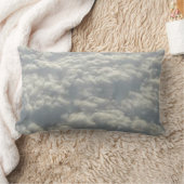 白いフワフワの雲 ランバークッション (ブランケット)