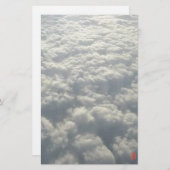 白いフワフワの雲 便箋 (正面/裏面)