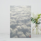白いフワフワの雲 便箋 (スタンド正面)