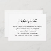 白いブライダルシャワーまたはウィッシングウェルカード 招待状 (正面/裏面)