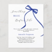 白いブライダルシャワーを弓を引く前に何か青 (正面)