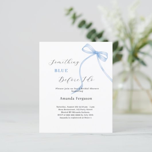 白いブライダルシャワーを弓を引く前に何か青 (スタンド正面)