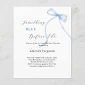 白いブライダルシャワーを弓を引く前に何か青 (正面)