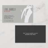 白いブラシストローク 名刺 (正面/裏面)