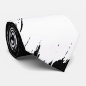 白いブラシモダンの黒い背景 ネクタイ (ロール)