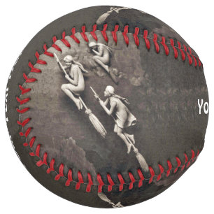 白いブ飛んでいるランに魔法の魔女3人 ソフトボール