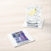 白いプラスチッ祝クコースター スクエアペーパーコースター (インサイチュ)