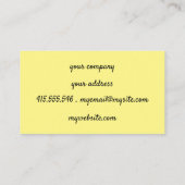 白いプルメリアの花ミント緑の背景 名刺 (裏面)