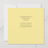 白いプルメリアの花黄色のウェディングシャワー、 招待状 (裏面)