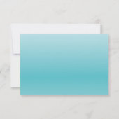 白いプルメリア熱帯結婚式の日付を保存 セーブザデート (裏面)