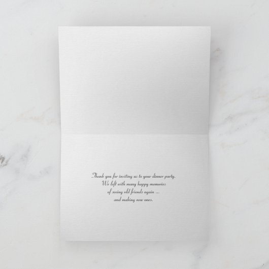 白いプレートに銀器を感謝してい付けて カード (内部)