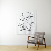 白いプロポーズの背景　私と結婚してくれますか タペストリー (インサイチュ)