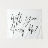 白いプロポーズの背景　私と結婚してくれますか タペストリー (正面(横))