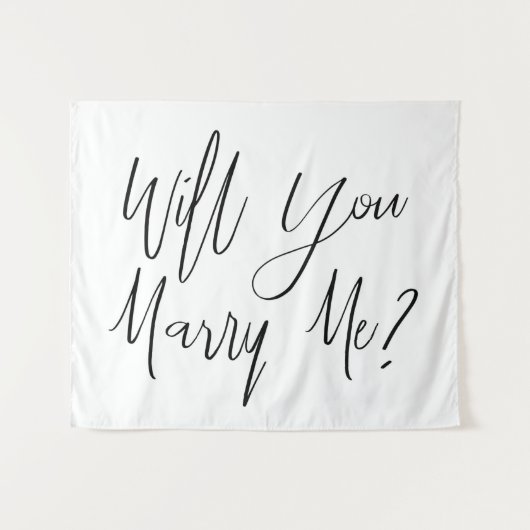 白いプロポーズの背景　私と結婚してくれますか タペストリー (正面(横))