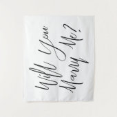 白いプロポーズの背景　私と結婚してくれますか タペストリー (正面)