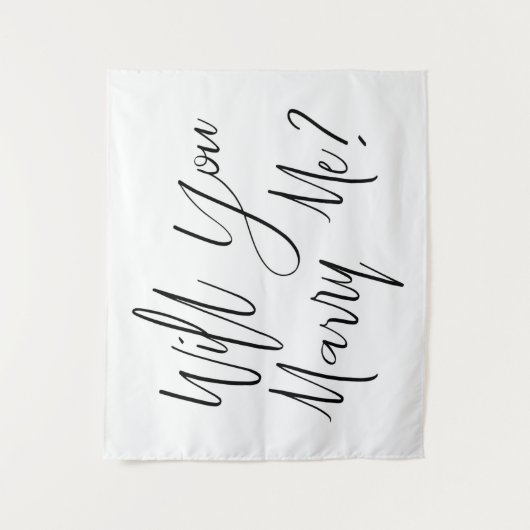 白いプロポーズの背景　私と結婚してくれますか タペストリー (正面)