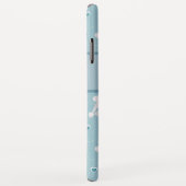 白いプードルと弓の模様(黒の名前) Case-Mate iPhoneケース (裏面/右)