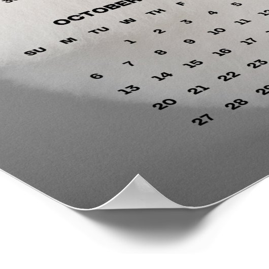 白いプードルのおしゃれなヘアカット写真 2024 カレンダー ポスター (角)