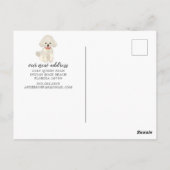 白いプードル引越し案内はがき ポストカード (裏面)